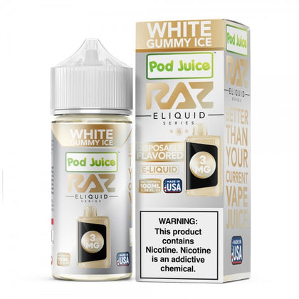 RAZ x Pod Juice Synthetic - White Gummy Ice - 100mL