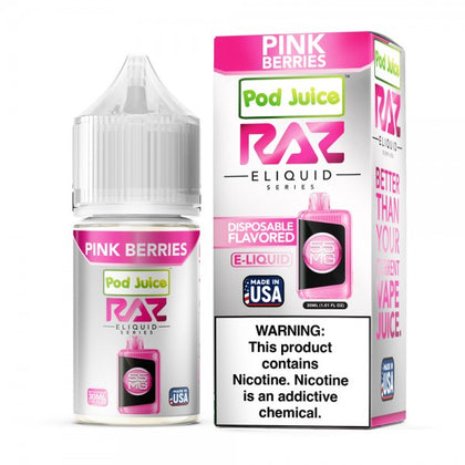 RAZ x Pod Juice Synthetic Salt - Pink Berries - 30mL