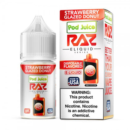 RAZ x Pod Juice Synthetic Salt - Strawberry Glazed Donut - 30mL